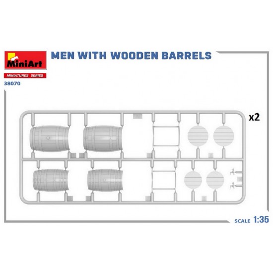 1/35 Men with Wooden Barrels (2 figures & 2 barrels) 1/35 Men with Wooden Barrels (2 figures & 2 barrels)