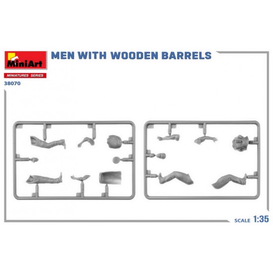 1/35 Men with Wooden Barrels (2 figures & 2 barrels) 1/35 Men with Wooden Barrels (2 figures & 2 barrels)