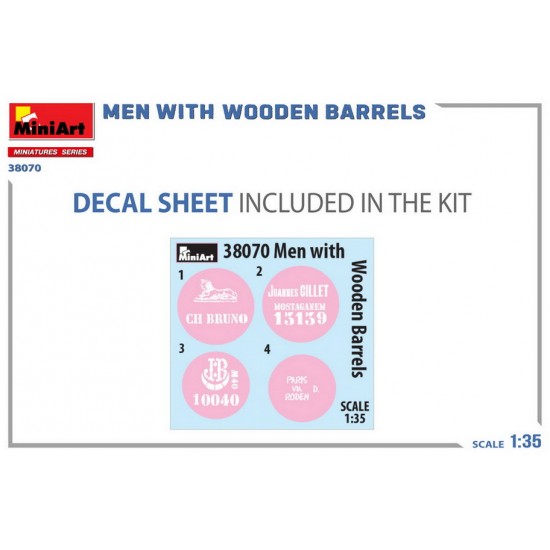 1/35 Men with Wooden Barrels (2 figures & 2 barrels) 1/35 Men with Wooden Barrels (2 figures & 2 barrels)