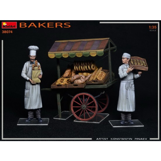 1/35 Bakers: 2 Figures, Wooden Crates w/Bakery Products 1/35 Bakers: 2 Figures, Wooden Crates w/Bakery Products