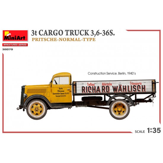 1/35 3t Cargo Truck 3.6-36S. Pritsche-Normal-Type 1/35 3t Cargo Truck 3.6-36S. Pritsche-Normal-Type