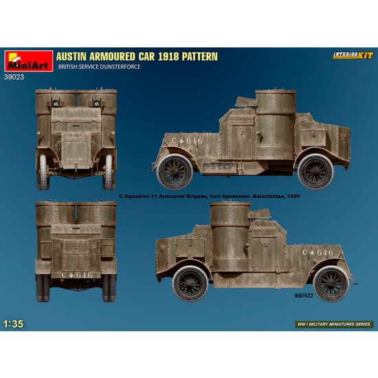 1/35 Austin Armoured Car 1918 Pattern, British Service Dunsterforce [Interior Kit]