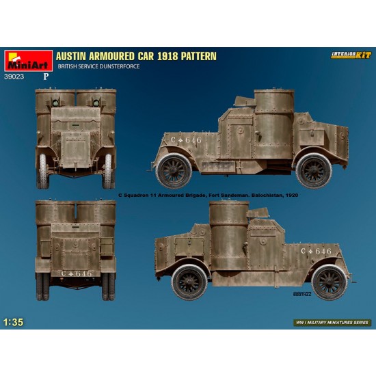 1/35 Austin Armoured Car 1918 Pattern, British Service Dunsterforce [Interior Kit]