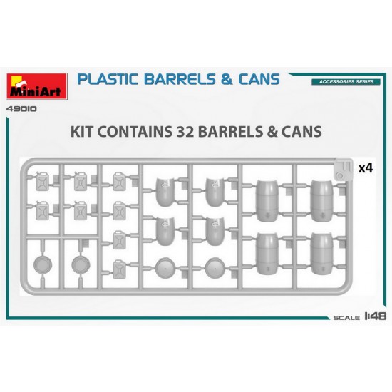 1/48 Plastic Barrels & Cans 1/48 Plastic Barrels & Cans