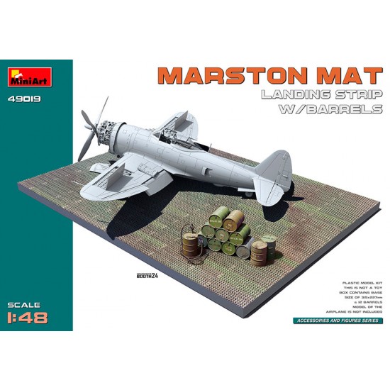 1/48 Marston Mat Landing Strip with Barrels 1/48 Marston Mat Landing Strip with Barrels