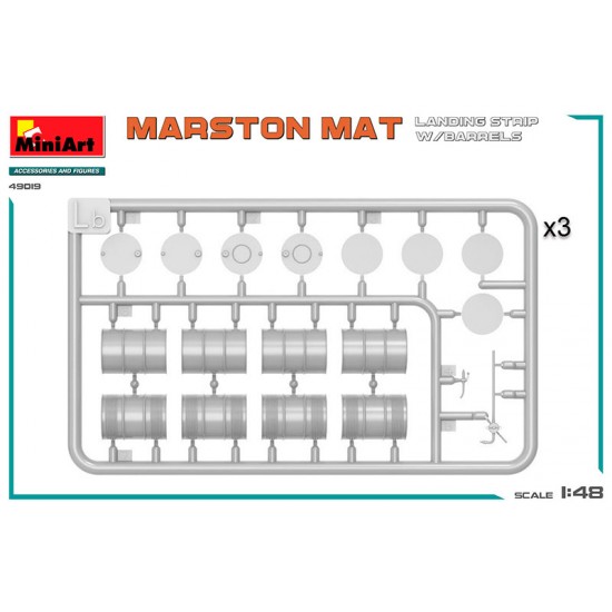 1/48 Marston Mat Landing Strip with Barrels 1/48 Marston Mat Landing Strip with Barrels