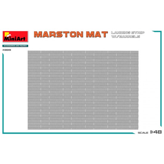 1/48 Marston Mat Landing Strip with Barrels 1/48 Marston Mat Landing Strip with Barrels
