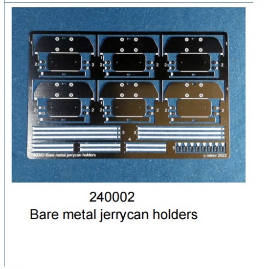 1/24 Bare Metal Jerrycan Holders Photoetched parts 1/24 Bare Metal Jerrycan Holders Photoetched parts
