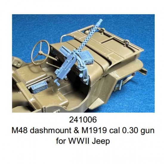 1/24 WWII Jeep M48 Dashmount & M1919 cal.30 Gun 1/24 WWII Jeep M48 Dashmount & M1919 cal.30 Gun