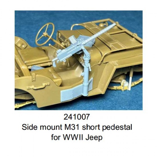 1/24 WWII Jeep Side Mount M31 Short Pedestal 1/24 WWII Jeep Side Mount M31 Short Pedestal