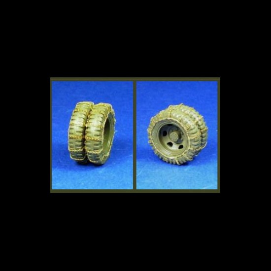 1/48 Double Wheel Tyre Chains for 7.50x20 Wheels (2.5ton CCKW, for 2 wheels) 1/48 Double Wheel Tyre Chains for 7.50x20 Wheels (2.5ton CCKW, for 2 wheels)