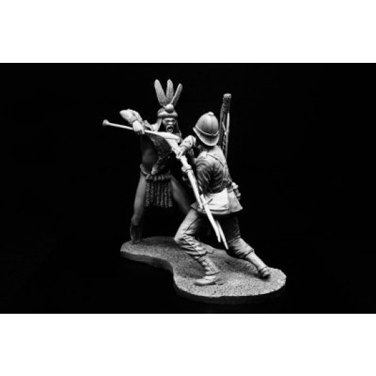 120mm Zulu Warrior and British Colour Sergeant, Rorkes Drift (2 figures w/diorama) 120mm Zulu Warrior and British Colour Sergeant, Rorkes Drift (2 figures w/diorama)