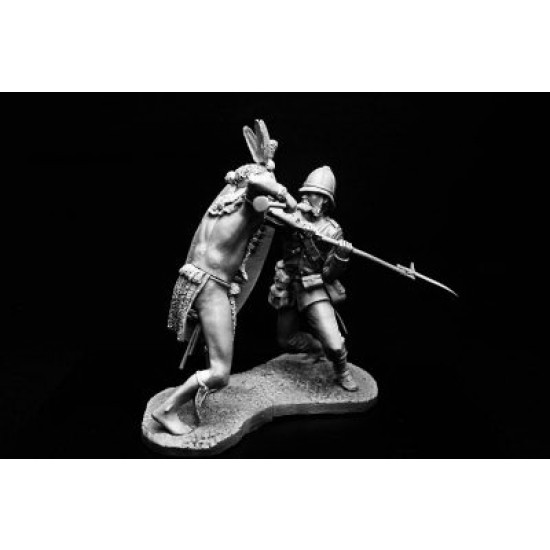 120mm Zulu Warrior and British Colour Sergeant, Rorkes Drift (2 figures w/diorama) 120mm Zulu Warrior and British Colour Sergeant, Rorkes Drift (2 figures w/diorama)