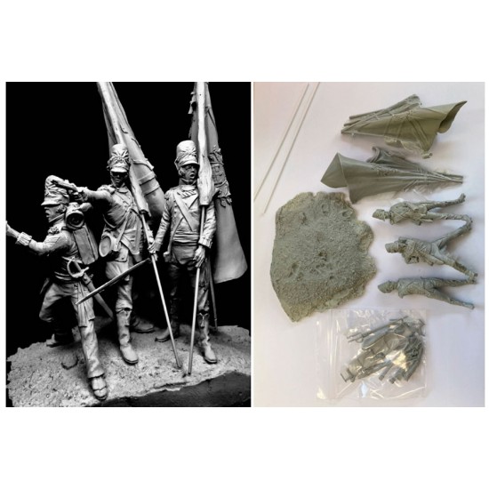 75mm Scale Colour Party, Waterloo 75mm Scale Colour Party, Waterloo
