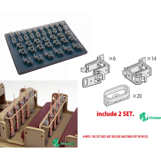 1/35 German Army Rifle Holder Set for Halftrack (3D Printed) 1/35 German Army Rifle Holder Set for Halftrack (3D Printed)