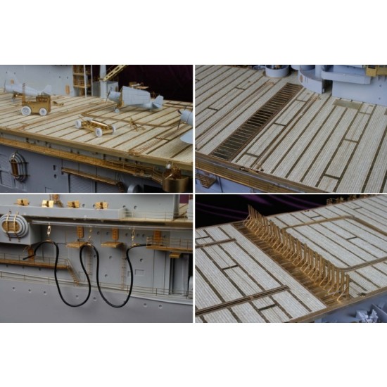 1/200 USS CV-8 Hornet Wooden Deck Set for Merit/Trumpeter kits
