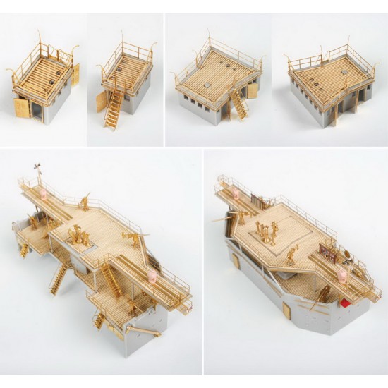 1/200 IJN Battleship Mikasa Value Pack Detail Set with Wooden Deck 1/200 IJN Battleship Mikasa Value Pack Detail Set with Wooden Deck
