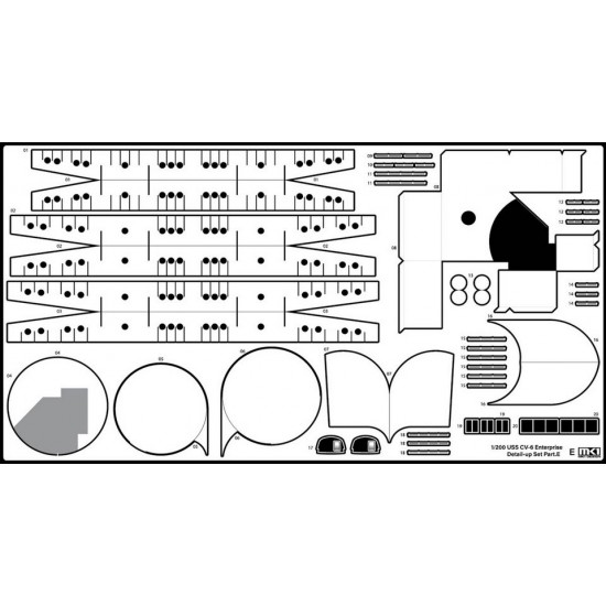 1/200 USS CV-6 Enterprise DX Detail Set w/Full Wooden Deck for Trumpeter 1/200 USS CV-6 Enterprise DX Detail Set w/Full Wooden Deck for Trumpeter