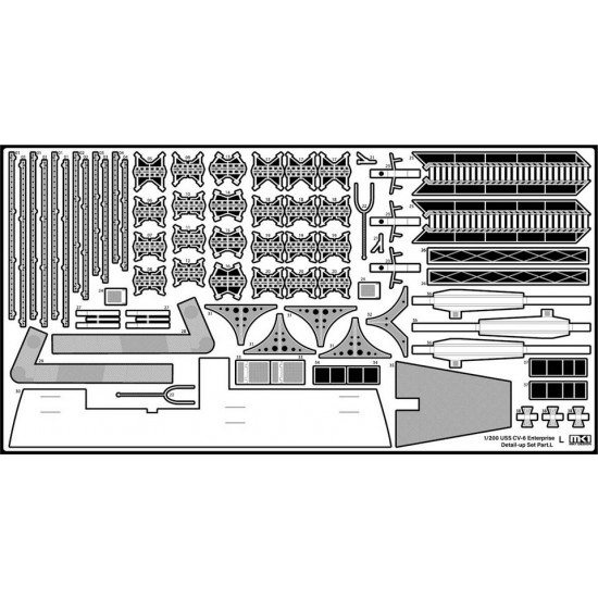 1/200 USS CV-6 Enterprise DX Detail Set w/Full Wooden Deck for Trumpeter 1/200 USS CV-6 Enterprise DX Detail Set w/Full Wooden Deck for Trumpeter