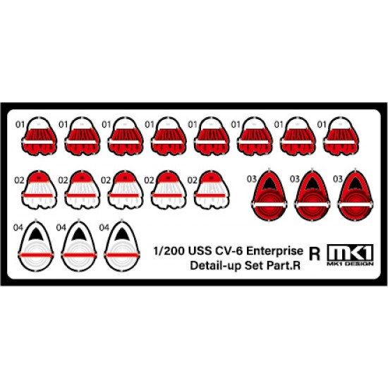 1/200 USS CV-6 Enterprise DX Detail Set w/Full Wooden Deck for Trumpeter 1/200 USS CV-6 Enterprise DX Detail Set w/Full Wooden Deck for Trumpeter