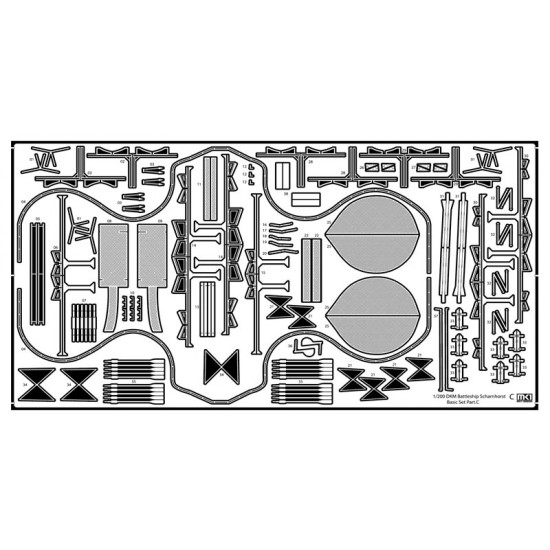 1/200 DKM Scharnhorst DX Pack for Trumpeter kits 1/200 DKM Scharnhorst DX Pack for Trumpeter kits