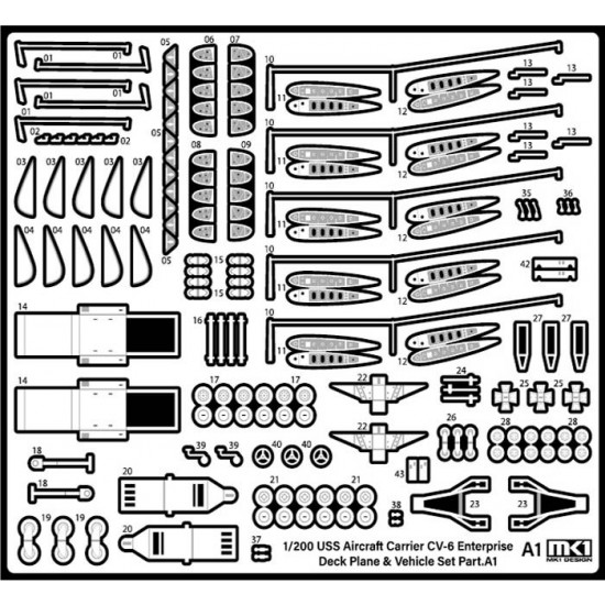 1/200 WWII US Deck Plane Set for CV-6 Enterprise 1/200 WWII US Deck Plane Set for CV-6 Enterprise