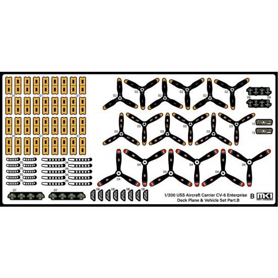 1/200 WWII US Deck Plane Set for CV-6 Enterprise 1/200 WWII US Deck Plane Set for CV-6 Enterprise