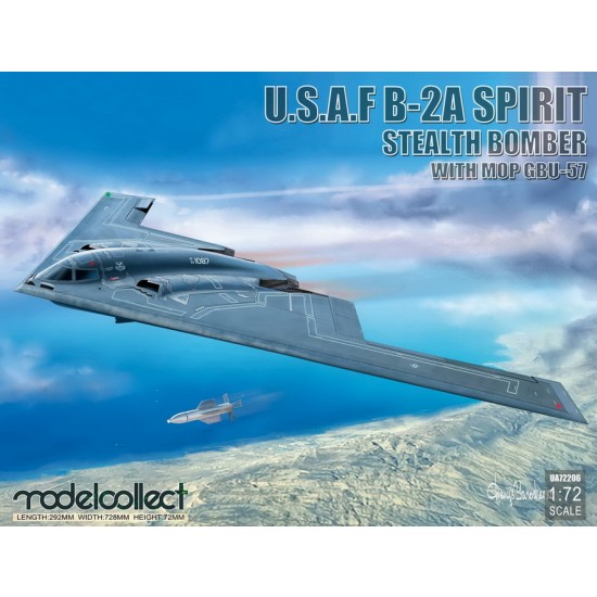 1/72 USAF B-2A Spirit Stealth Bomber with Mop GBU-57 1/72 USAF B-2A Spirit Stealth Bomber with Mop GBU-57