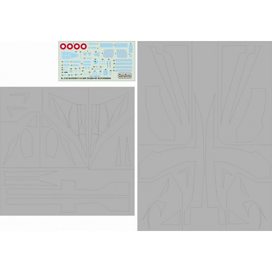 1/32 Danish F-16 800 Years of Dannebrog Masks and Decals Set 1/32 Danish F-16 800 Years of Dannebrog Masks and Decals Set