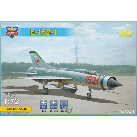1/72 Mikoyan-Gurevich Ye-152-1 Experimental Supersonic Interceptor 1/72 Mikoyan-Gurevich Ye-152-1 Experimental Supersonic Interceptor