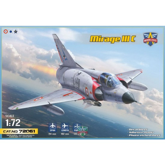 1/72 Dassault Mirage IIIC All-weather Interceptor (6 camo schemes) 1/72 Dassault Mirage IIIC All-weather Interceptor (6 camo schemes)