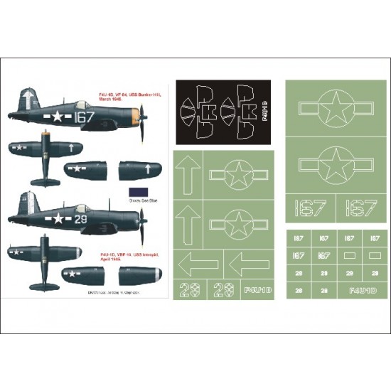 1/32 F4U-1D Corsair Paint Mask for Trumpeter (Canopy Masks + Insignia Masks) 1/32 F4U-1D Corsair Paint Mask for Trumpeter (Canopy Masks + Insignia Masks)