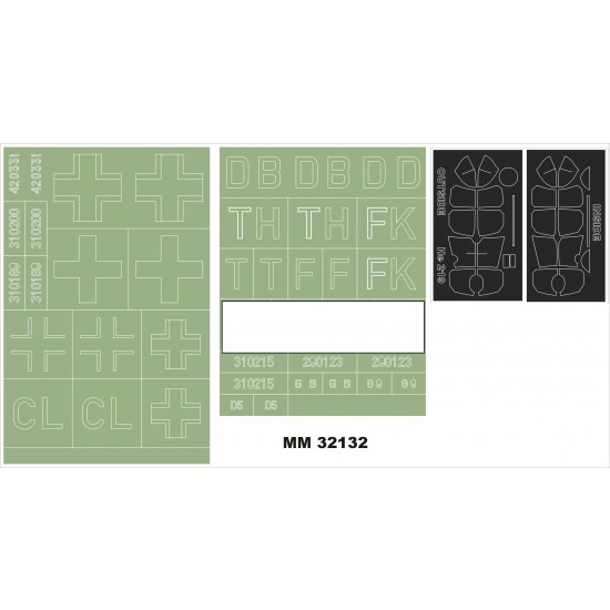 1/32 Heinkel He 219A-2/5/7 UHU Paint Mask Vol.2 for Revell 1/32 Heinkel He 219A-2/5/7 UHU Paint Mask Vol.2 for Revell