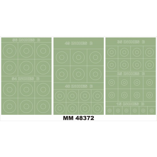 1/48 RAF Roundels Type B Paint Mask 1/48 RAF Roundels Type B Paint Mask