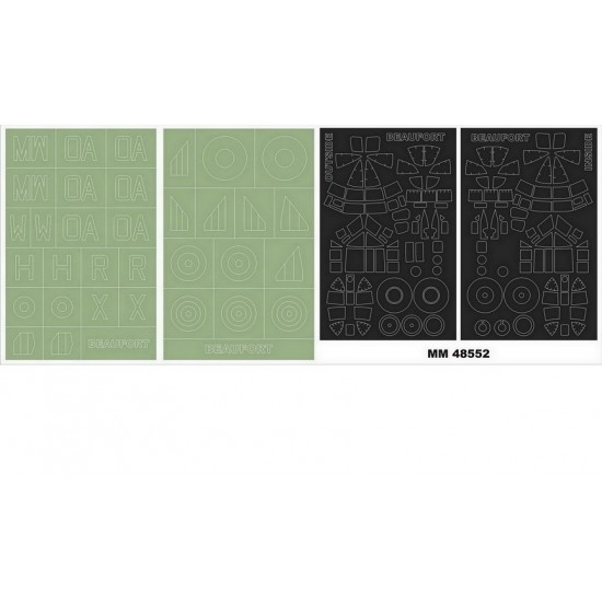 1/48 Bristol Beaufort MkI Masking for ICM kits #48310 1/48 Bristol Beaufort MkI Masking for ICM kits #48310