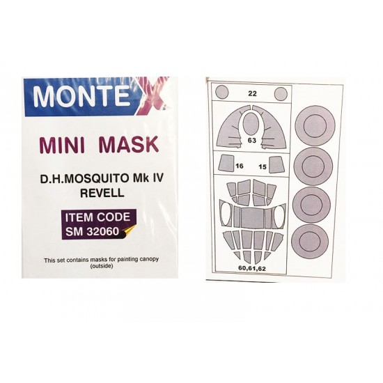 1/32 D.H.Mosquito IV Paint Mask for Revell kit (outside) 1/32 D.H.Mosquito IV Paint Mask for Revell kit (outside)