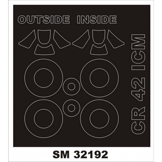 1/32 Fiat CR.42 Paint Masking for ICM kits (outside-inside) 1/32 Fiat CR.42 Paint Masking for ICM kits (outside-inside)