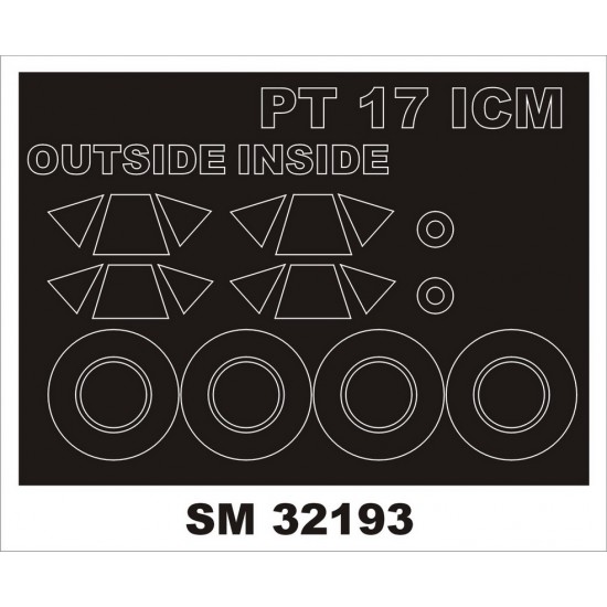1/32 Boeing PT-17/N2S-3 Stearman Paint Masking for ICM kits (outside-inside) 1/32 Boeing PT-17/N2S-3 Stearman Paint Masking for ICM kits (outside-inside)