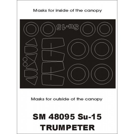 1/48 Su-15 Paint Mask for Trumpeter kit (outside-inside) 1/48 Su-15 Paint Mask for Trumpeter kit (outside-inside)