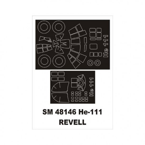 1/48 Heinkel He-111 Paint Mask for Revell kit (outside) 1/48 Heinkel He-111 Paint Mask for Revell kit (outside)