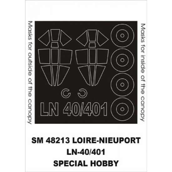 1/48 LN-40/410 Paint Mask for Special Hobby kit (outside-inside) 1/48 LN-40/410 Paint Mask for Special Hobby kit (outside-inside)