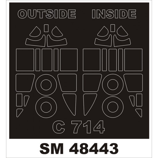 1/48 Caudron C-714 Paint Mask for RS Model kit (outside-inside) 1/48 Caudron C-714 Paint Mask for RS Model kit (outside-inside)