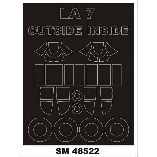 1/48 Lavochkin La-7 Paint Masking for Fly kits (outside, inside) 1/48 Lavochkin La-7 Paint Masking for Fly kits (outside, inside)