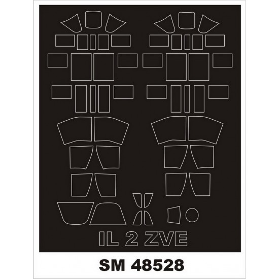 1/48 Ilyushin IL-2 Paint Masking for Zvezda kits (outside, inside) 1/48 Ilyushin IL-2 Paint Masking for Zvezda kits (outside, inside)