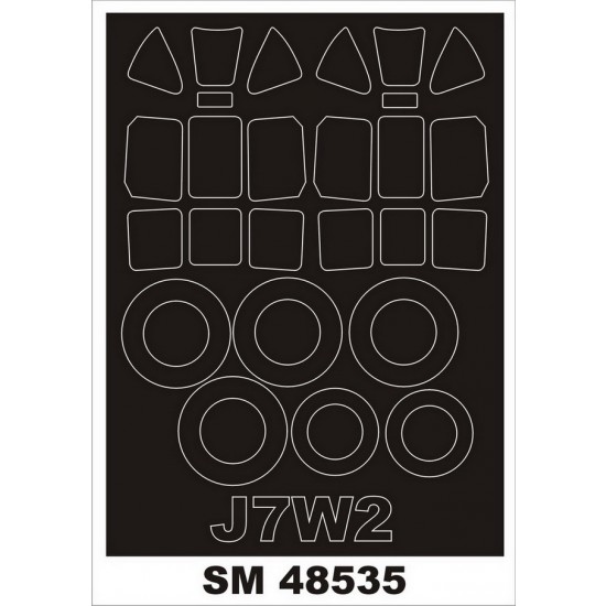1/48 Kyushu J7W2 Shinden Masking for Hasegawa kits (outside, inside) 1/48 Kyushu J7W2 Shinden Masking for Hasegawa kits (outside, inside)