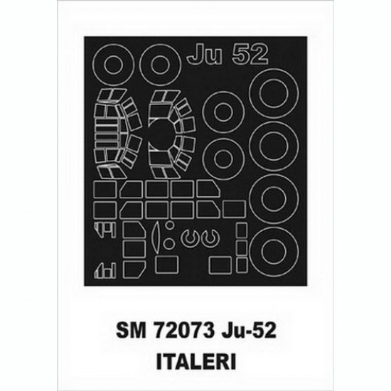 1/72 Junkers Ju-52 Paint Mask for Italeri kit (outside) 1/72 Junkers Ju-52 Paint Mask for Italeri kit (outside)