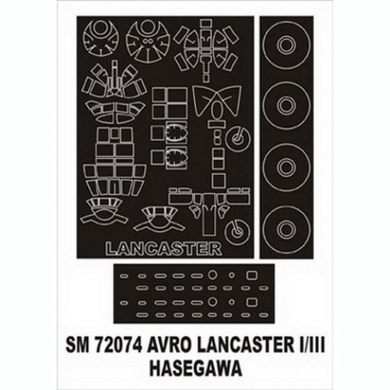 1/72 Avro Lancaster Mk.I/III Paint Mask for Hasegawa kit (outside) 1/72 Avro Lancaster Mk.I/III Paint Mask for Hasegawa kit (outside)