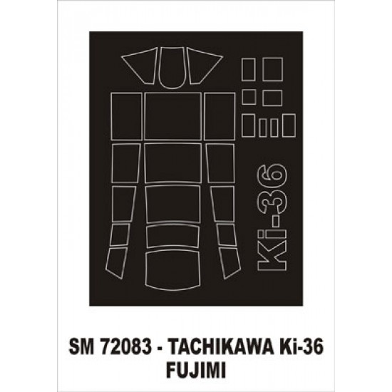 1/72 Tachikawa Ki-36 Paint Mask for Fujimi kit (outside) 1/72 Tachikawa Ki-36 Paint Mask for Fujimi kit (outside)