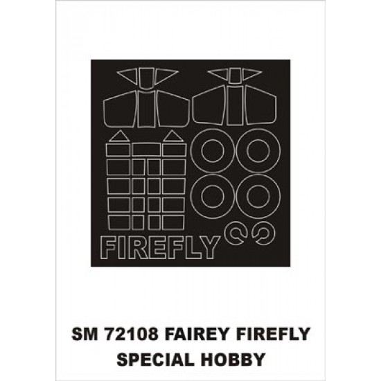 1/72 Fairey Firefly Paint Mask for Special Hobby kit (outside) 1/72 Fairey Firefly Paint Mask for Special Hobby kit (outside)