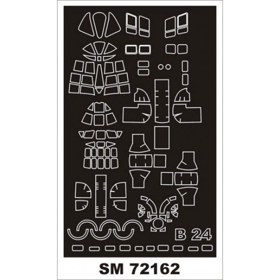 1/72 B-24D/J Liberator Paint Mask for Hasegawa kit (outside) 1/72 B-24D/J Liberator Paint Mask for Hasegawa kit (outside)
